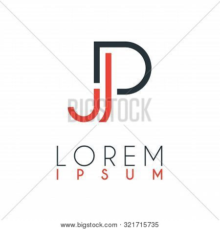 The Logo Between The Letter J And Letter P Or Jp With A Certain Distance And Connected By Orange And