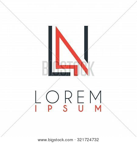 The Logo Between The Letter L And Letter N Or Ln With A Certain Distance And Connected By Orange And