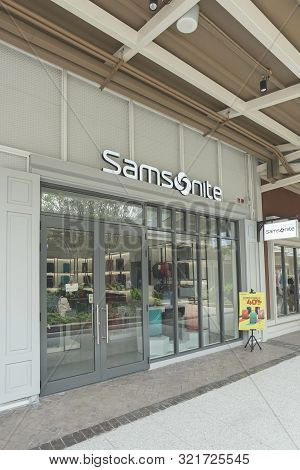 Samut Prakan, Thailand - September 06, 2019: Samsonite Store In The New One Shopping Mall Named Cent