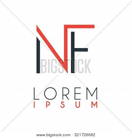 The Logo Between The Letter N And Letter F Or Nf With A Certain Distance And Connected By Orange And