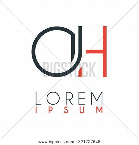 The Logo Between The Letter O And Letter H Or Oh With A Certain Distance And Connected By Orange And
