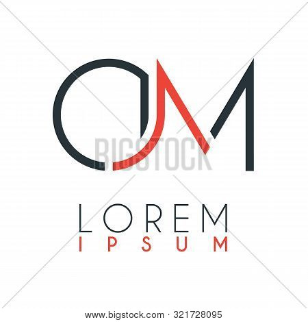 The Logo Between The Letter O And Letter M Or Om With A Certain Distance And Connected By Orange And