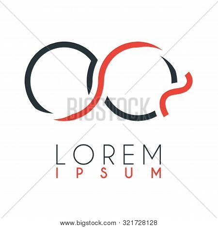 The Logo Between The Letter O And Letter Q Or Oq With A Certain Distance And Connected By Orange And