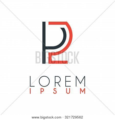 The Logo Between The Letter P And Letter L Or Pl With A Certain Distance And Connected By Orange And