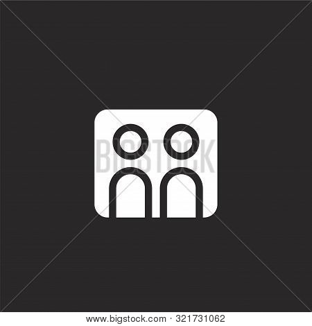 Image Icon. Image Icon Vector Flat Illustration For Graphic And Web Design Isolated On Black Backgro