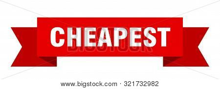 Cheapest Ribbon. Cheapest Isolated Sign. Cheapest Banner