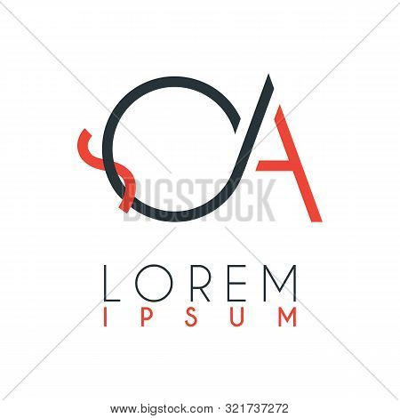 The Logo Between The Letter Q And Letter A Or Qa With A Certain Distance And Connected By Orange And