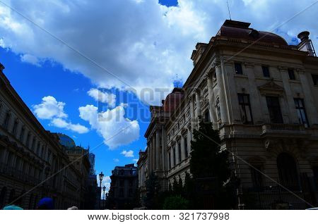 Beautiful Architecture Of The Ancient City Of Bucharest, Capital Of Romania