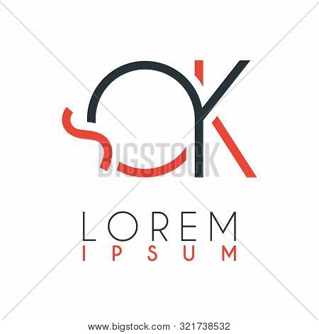 The Logo Between The Letter Q And Letter K Or Qk With A Certain Distance And Connected By Orange And