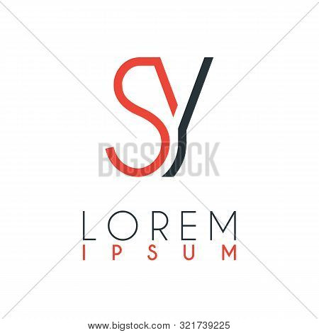 The Logo Between The Letter S And Letter Y Or Sy With A Certain Distance And Connected By Orange And