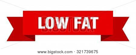 Low Fat Ribbon. Low Fat Isolated Sign. Low Fat Banner