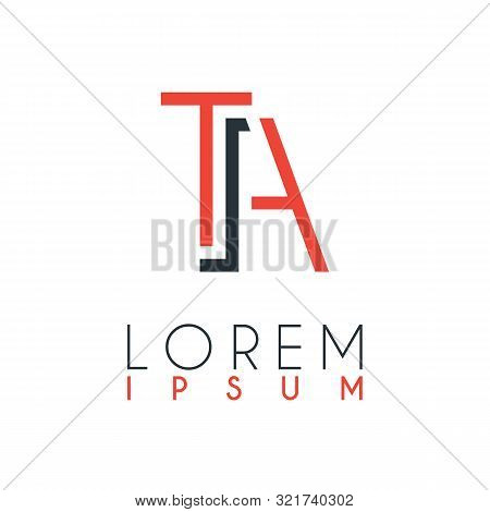 The Logo Between The Letter T And Letter A Or Ta With A Certain Distance And Connected By Orange And