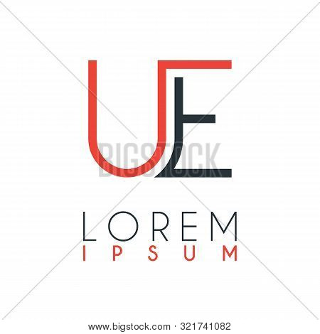 The Logo Between The Letter U And Letter E Or Ue With A Certain Distance And Connected By Orange And