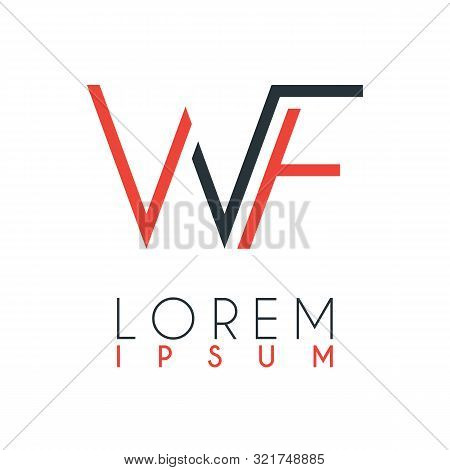 The Logo Between The Letter W And Letter F Or Wf With A Certain Distance And Connected By Orange And