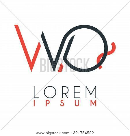 The Logo Between The Letter W And Letter Q Or Wq With A Certain Distance And Connected By Orange And