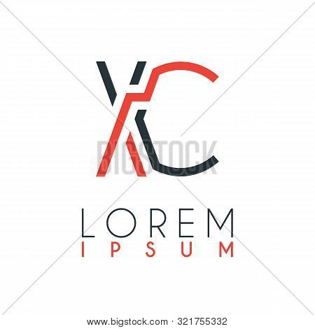 The Logo Between The Letter X And Letter C Or Xc With A Certain Distance And Connected By Orange And