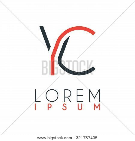 The Logo Between The Letter Y And Letter C Or Yc With A Certain Distance And Connected By Orange And
