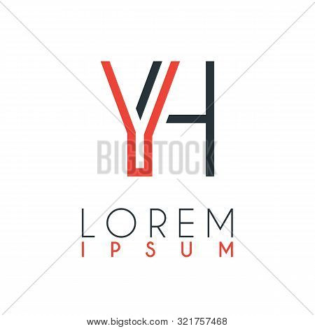 The Logo Between The Letter Y And Letter H Or Yh With A Certain Distance And Connected By Orange And