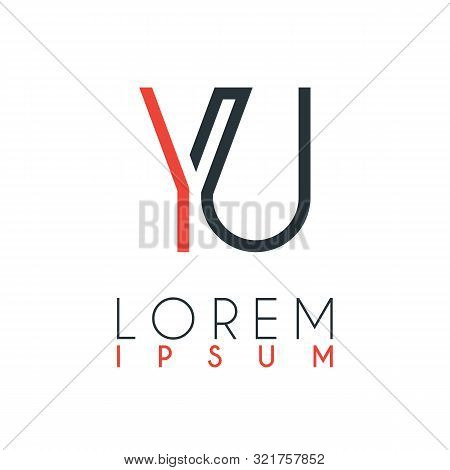 The Logo Between The Letter Y And Letter U Or Yu With A Certain Distance And Connected By Orange And