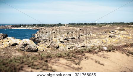 View Of The Rocky Coast Of The Island Of Yeu, Vendee, France