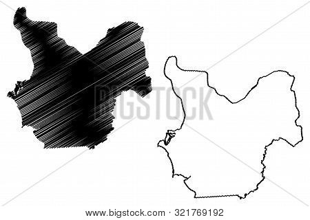 Choluteca Department (republic Of Honduras, Departments Of Honduras) Map Vector Illustration, Scribb