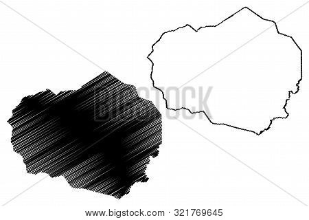 Olancho Department (republic Of Honduras, Departments Of Honduras) Map Vector Illustration, Scribble