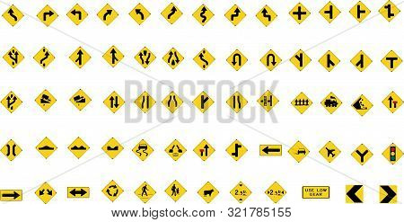 High Quality Traffic Signs Yellow,safety, Security, Shape, Sign.