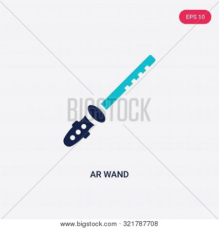 two colored ar wand vector icon from augmented reality.