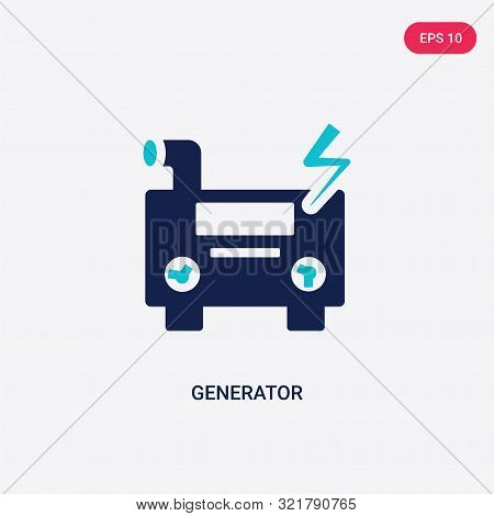 two colored generator vector icon from astronomy.