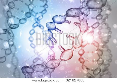 Abstract Dna Strand Double Helix Genetics 3d Illustration