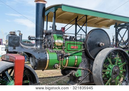 Blandford Forum.dorset.united Kingdom.august 24th 2019.a Vintage Aveling And Porter Steam Powered St