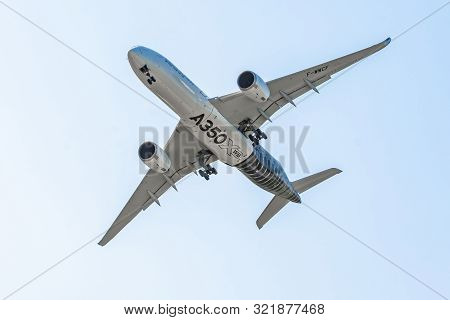Airbus A350-900 Xwb Show Flights. Russia, Moscow Region Zhukovsky, Airport Ramenskoe. Aviasalon Maks