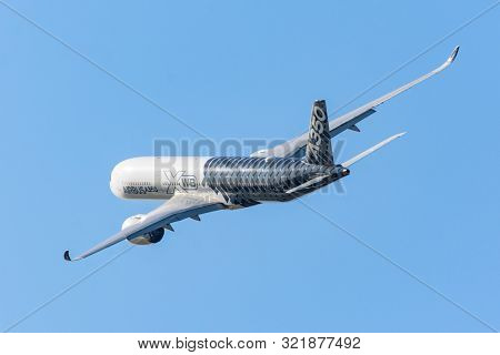 Airbus A350-900 Xwb Show Flights. Russia, Moscow Region Zhukovsky, Airport Ramenskoe. Aviasalon Maks