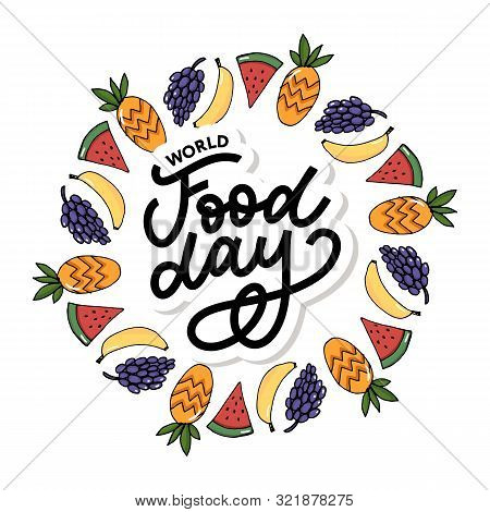 World Food Day Vector Illustration. Suitable For Greeting Card, Poster And Banner.