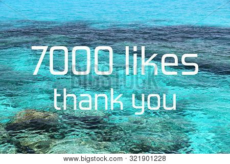 7000 Likes. Thank You Banner. Social Media Milestone.
