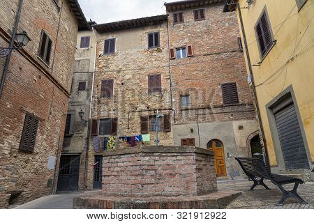 Gambassi Terme, Florence, Tuscany, Italy: Buildings Of The Medieval City. Street