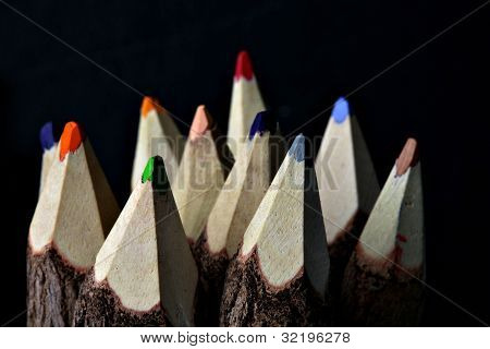 pen, wodden, farve, rød, gul, grøn, blå