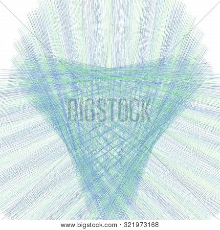 Spirograph Pattern Straight Line Texture. Blank Light Background Useful For Certificate, Diploma, Of