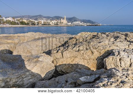 Sant Bartomeu jsem kostel Santa Tecla, Sitges, Španělsko