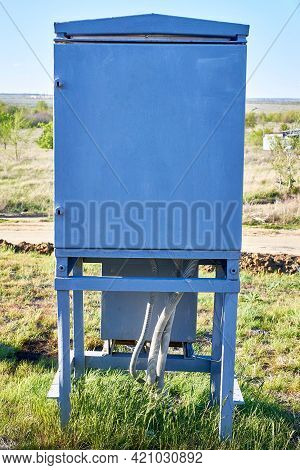 Voltage Rectifier Box. Electrical Device. A Typical Protective Device In A Closed Case. Selective Fo
