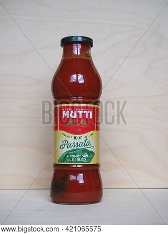 Parma - Circa May 2021: Mutti Jar Of Tomato Sauce