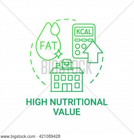High Nutritional Value Concept Icon. School Meal Requirements. School Healthy Eating. Special Meal P