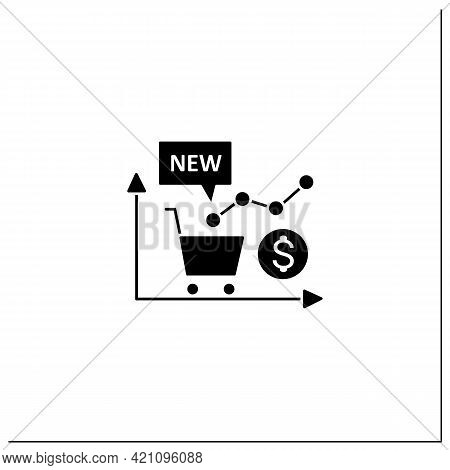 New Stock Markets Glyph Icon.regular Buying, Selling Activities.profitable Purchase.economic Recover