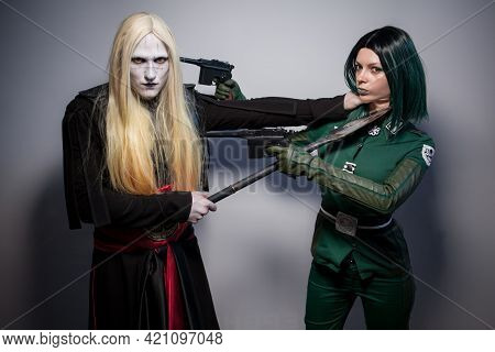 Kiev, Ukraine - May 20, 2018: Comic Con, An Annual Festival Of Geek Culture In Kiev, Ukraine. Cospla