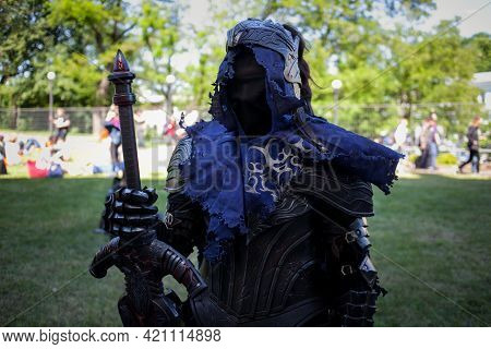 Kiev, Ukraine - May 20, 2018: Comic Con, An Annual Festival Of Geek Culture In Kiev, Ukraine. Cospla