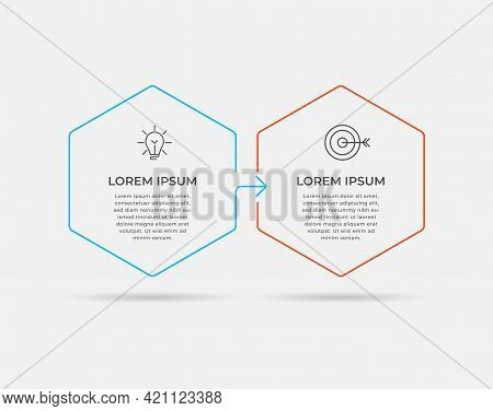 Vector Infographic Template With Icons And 2 Options Or Steps. Infographics For Business Concept