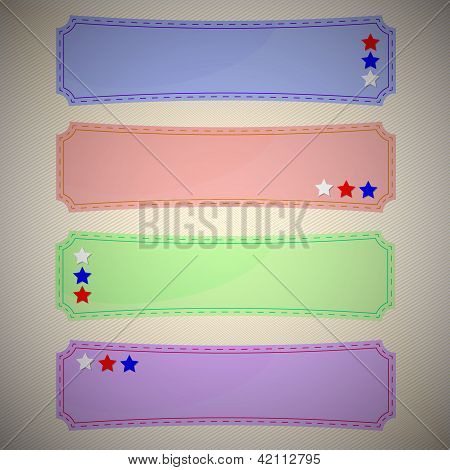 Set Of Colourful Retro Badges