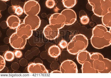 Nice Creative Red Big Amount Of Bio Cells Digital Drawn Backdrop Illustration