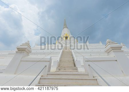 Beautiful Chedi Of Phukhao Thong In Ayutthaya, Thailand.