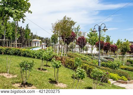 Halkali,istanbul,turkey- May 20,2021.spring View From Halkali Public Park With Its Nature,green Area